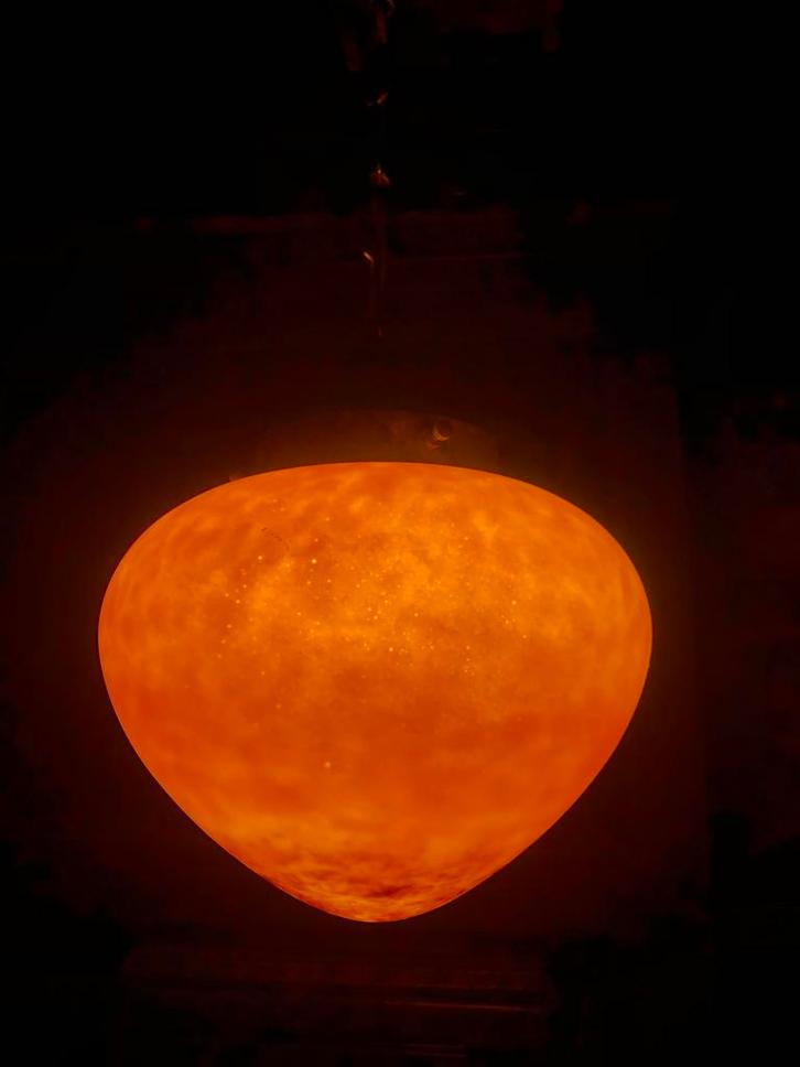 Pate de verre hanglamp groot, Antiek en Kunst, Antiek | Verlichting, Ophalen of Verzenden