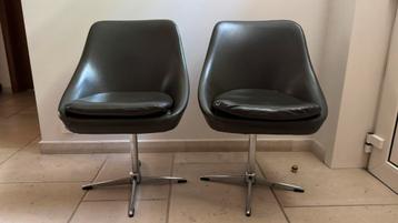 Set van 2 draaibare design stoelen met comfortabele zitting beschikbaar voor biedingen