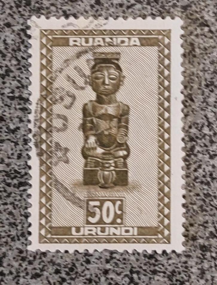 Postzegel Ruanda-Urundi OBP 159, Postzegels en Munten, Postzegels | Afrika, Gestempeld, Ophalen of Verzenden