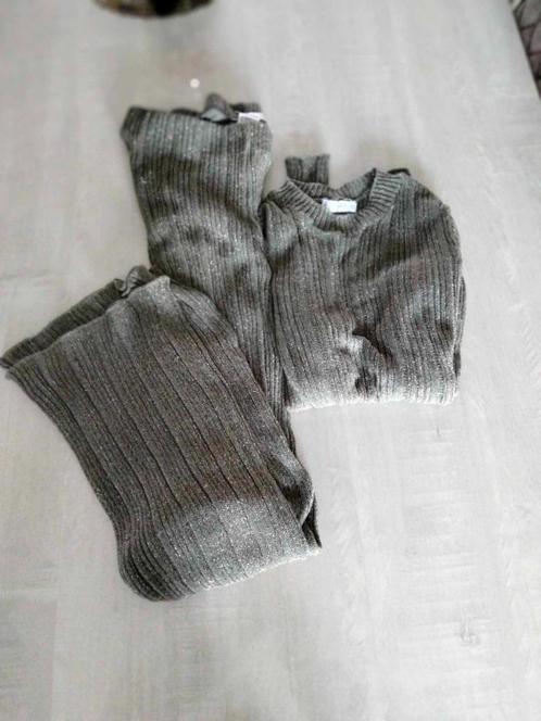 glitter co ord set / twinset khaki Mango maat L, Kleding | Dames, Jasjes, Kostuums en Pakken, Zo goed als nieuw, Kostuum of Pak