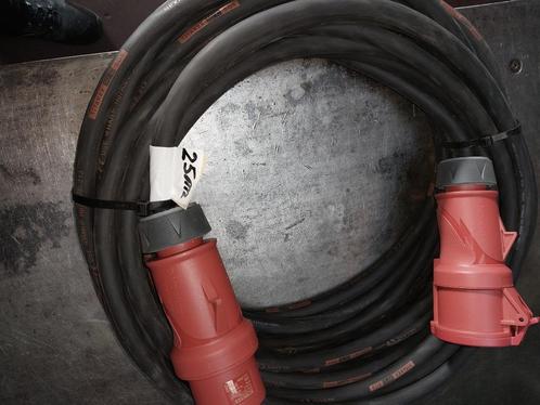 25m Nieuwe Lineax kabel 5G6mm² met 400v 32A stekkers, Doe-het-zelf en Bouw, Elektriciteit en Kabels, Nieuw, Kabel of Snoer, Ophalen of Verzenden