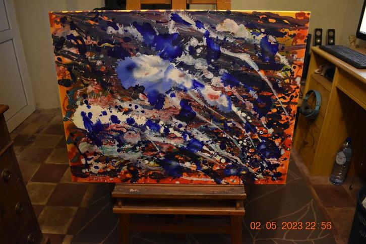 Serie nr. 23 over abstracte schilderijen, door joky kamo, Antiek en Kunst, Kunst | Schilderijen | Modern, Ophalen