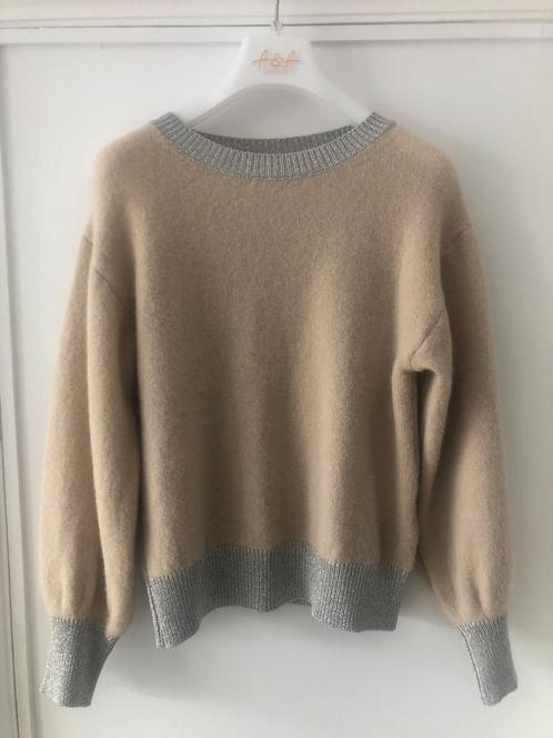 Pull Amélie Amélie beige encolure lurex S/M neuf !!, Kleding | Dames, Truien en Vesten, Nieuw, Maat 36 (S), Beige