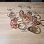 6 verres à vins VMC Reims Arlequin, Antiek en Kunst, Antiek | Glaswerk en Kristal, Ophalen of Verzenden