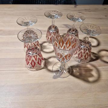 6 verres à vins VMC Reims Arlequin  beschikbaar voor biedingen