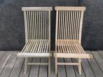 4x luxe uitvoering klapstoel 1p teak, zeer goede staat !, Jardin & Terrasse, Chaises de jardin, Enlèvement, Bois de teck