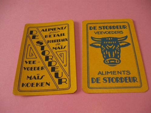 2 oude losse speelkaarten voeders De Stordeur (34), Collections, Cartes à jouer, Jokers & Jeux des sept familles, Comme neuf, Carte(s) à jouer