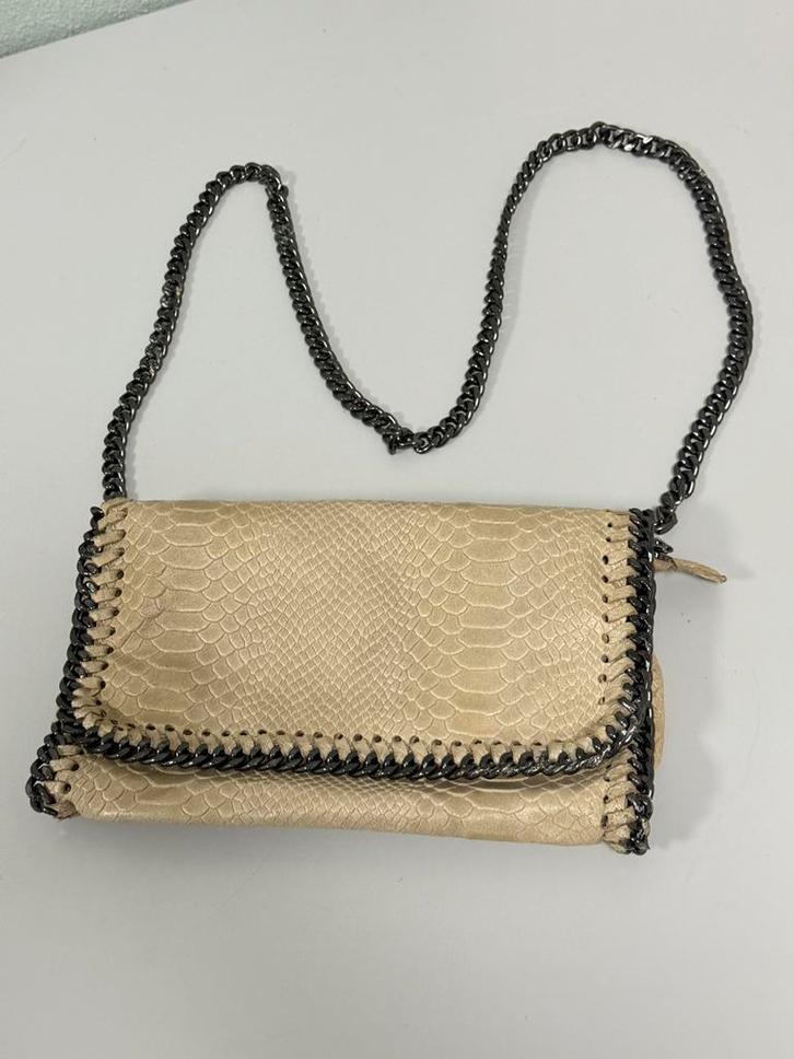 BORSE IN PELLE Italiaanse leren handtas slangenleer ketting, Handtassen en Accessoires, Tassen | Damestassen, Zo goed als nieuw