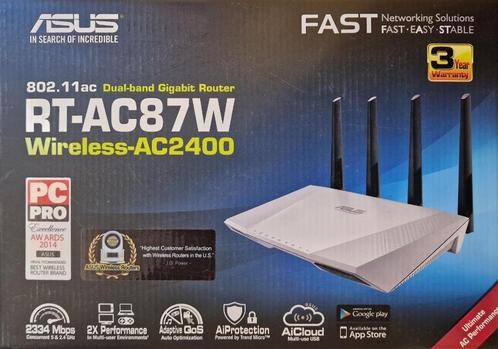 ASUS RT-AC87W Gaming Router (Wireless AC2400), Computers en Software, Routers en Modems, Zo goed als nieuw, Router, Ophalen
