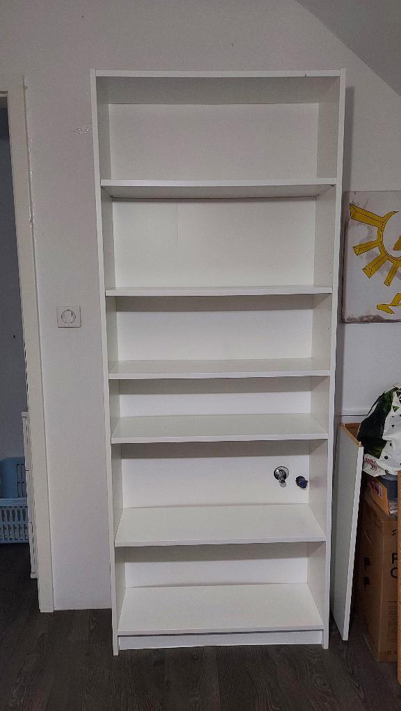2 Bibliothèques Ikea Billy blanches, Maison & Meubles, Armoires | Bibliothèques, Utilisé, 50 à 100 cm, 150 à 200 cm, 25 à 50 cm