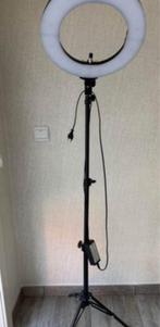 Ringlamp met staander, Audio, Tv en Foto, Fotografie | Fotostudio en Toebehoren, Ophalen, Zo goed als nieuw