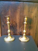 Paar echt koperen antieke Vlaamse kandelaars, Ophalen, Koper of Brons