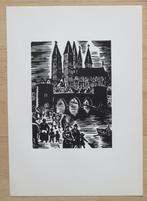 Houtsnede van Frans Masereel: DOORNIK, Antiek en Kunst, Kunst | Etsen en Gravures, Verzenden