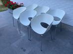 6x Vintage Sintesi Orbit Large stoel in Witte kleur, Huis en Inrichting, Stoelen, Ophalen, Wit, Zo goed als nieuw, Metaal