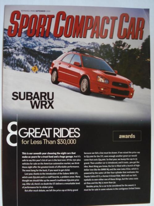 Subaru WRX 2004 Impreza Brochure Catalogue Prospekt, Livres, Autos | Brochures & Magazines, Utilisé, Autres marques, Envoi