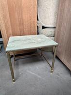 Belle table d'appoint lourde avec plateau en marbre, Maison & Meubles, Utilisé, Enlèvement ou Envoi