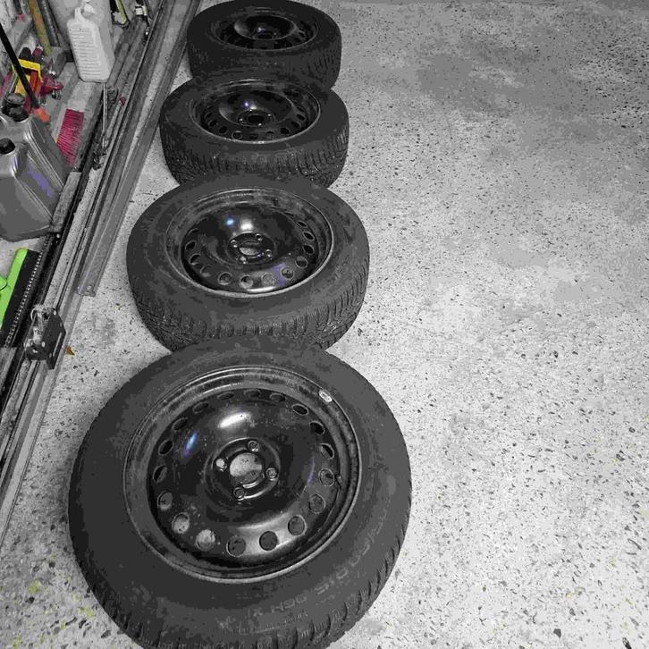 Velgen met winterbanden, Auto-onderdelen, Banden en Velgen, Banden en Velgen, Winterbanden, 16 inch, 205 mm, Personenwagen, Gebruikt
