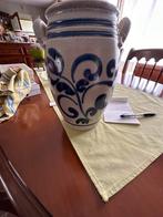 Handgeschilderde vaas wit - blauw, Ophalen of Verzenden