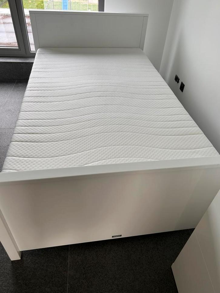 Kinderbed Bopita twijfelaar - bed met matras 120x200, Huis en Inrichting, Slaapkamer | Bedden, Gebruikt, Twijfelaar, 120 cm, 200 cm