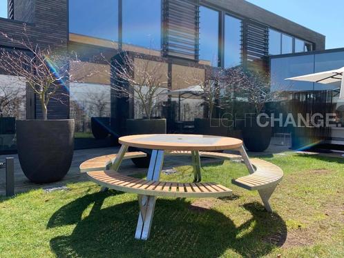 Extremis Gargantua tuintafel picknicktafel, zie ook Hopper, Tuin en Terras, Tuintafels, Zo goed als nieuw, Rond, Hout, Ophalen