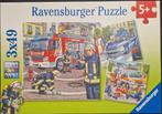 Puzzle pompiers ravensburger - jamis utilisé, Enlèvement ou Envoi, Plus de 50 pièces, Comme neuf, 4 à 6 ans