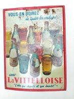 panneau d'affichage vintage en métal Vittel 1960, Utilisé, Enlèvement ou Envoi, Panneau publicitaire