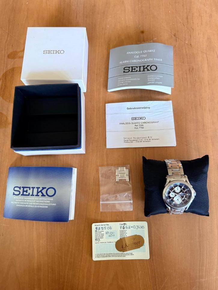 Seiko Prospex Staal Premier Chronograph, Handtassen en Accessoires, Horloges | Heren, Gebruikt, Polshorloge, Seiko, Staal, Staal