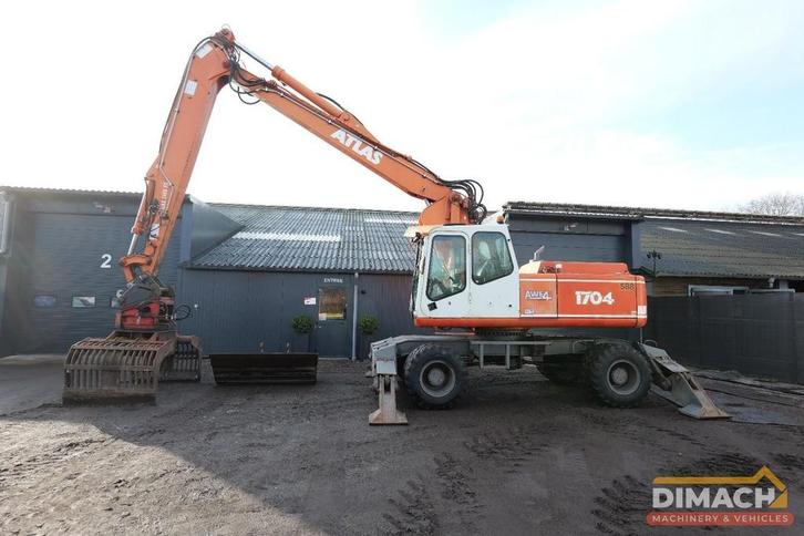 Atlas 1704 triple giek - overslagkraan 4x4 - 4 stempels - De, Articles professionnels, Machines & Construction | Grues & Excavatrices