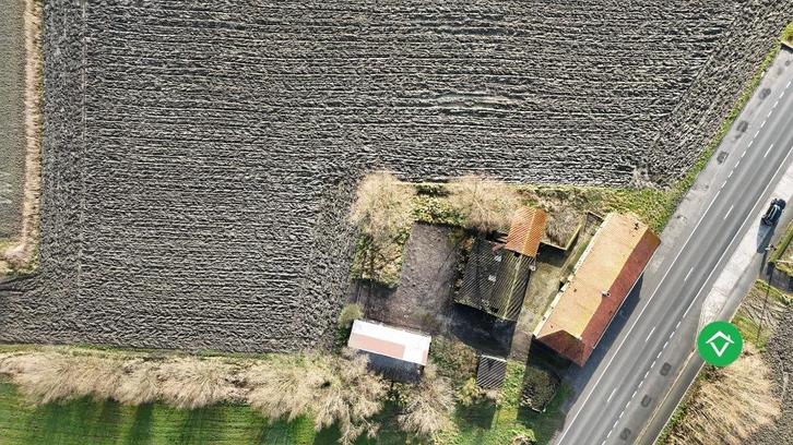 Te herbouwen of te slopen hoeve op ruim perceel in landelijk, Immo, Huizen en Appartementen te koop, Provincie West-Vlaanderen