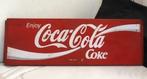 Reclamebord emaille Coca-Cola vintage 62 x 20👀😎🤗🎁👌, Verzamelen, Reclamebord, Gebruikt, Ophalen of Verzenden