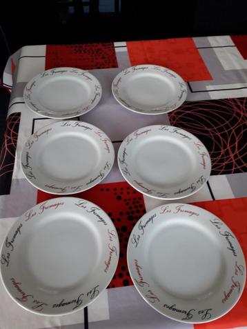 6 borden voor kaas in mooie staat, Enlèvement, Comme neuf, Porcelaine, Assiettes(s)