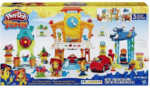 Play-doh 3 in 1 town center set (nieuw), Kinderen en Baby's, Speelgoed | Educatief en Creatief, Nieuw, Knutselen, Bouwen, Ontdekken