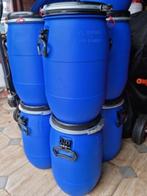 Blauwe vaten,tonnen van 30 L met deksel en klemring, Tuin en Terras, Nieuw, Minder dan 75 liter, Kunststof, Ophalen