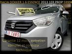 DACIA DOKKER 1.6 ESSENCE ‼️GARANTIE 1 AN CTOK‼️, Voorwielaandrijving, Euro 5, Zwart, 4 cilinders