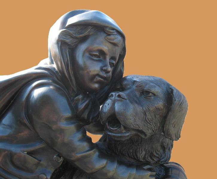 Enorm grote en zware brons A. Moreau., Antiek en Kunst, Antiek | Brons en Koper, Brons, Ophalen