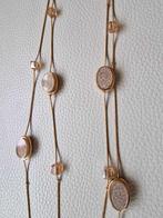 Dubbele halsketting, Handtassen en Accessoires, Kettingen, Verzenden, Nieuw, Roze, Kunststof