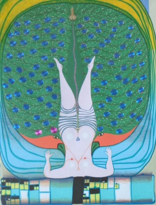 FRIEDENSREICH HUNDERTWASSER / HOMMAGE / ZEEFDRUK / 132x102cm, Antiek en Kunst, Kunst | Litho's en Zeefdrukken, Ophalen