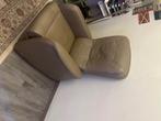 leren fauteuil, Huis en Inrichting, Fauteuils, Ophalen, Zo goed als nieuw, Leer