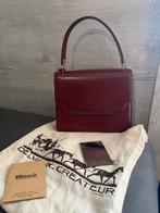 Sac Delvaux vintage bordeaux - cuir lisse - avec livret, Ophalen of Verzenden, Zo goed als nieuw, Rood, Handtas