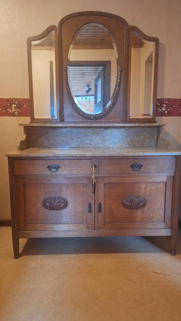 coiffeuse chêne massif, Antiek en Kunst, Antiek | Meubels | Kasten, Ophalen