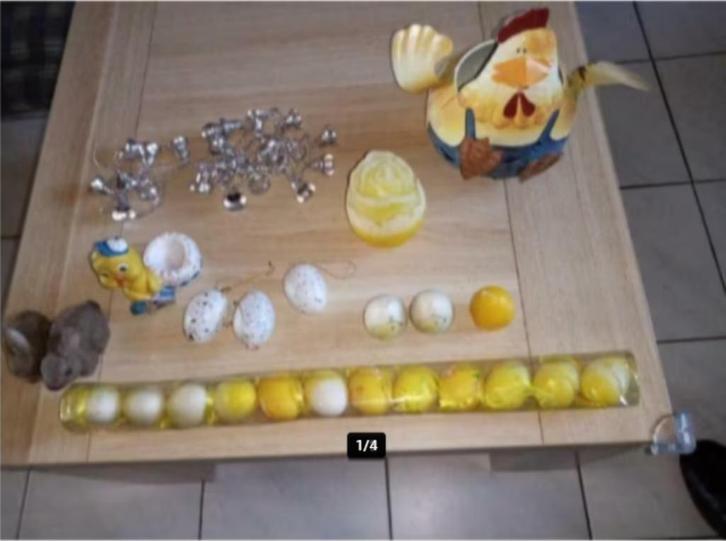 paasdecoratie knuffels: 3 konijnen 1 eend - 1-3€/st 15€/lot, Diversen, Pasen, Gebruikt, Ophalen of Verzenden