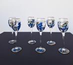 Zes elegante vintage glazen Tiffany-stijl wijn/port, Antiek en Kunst, Ophalen of Verzenden