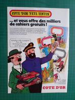 Tintin - publicité papier Côte d'Or - 1979, Collections, Tintin, Autres types, Utilisé, Enlèvement ou Envoi