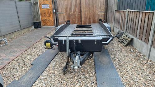 Humbaur elektrisch kipbaare autotrailer, Auto diversen, Aanhangers en Bagagewagens, Zo goed als nieuw, Ophalen