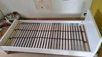 Bed + lattenbodem, Ophalen, 90 cm, Eenpersoons, Wit