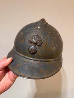 Wo1 Franse infanterie helm (ook resten mosterdkleur), Verzamelen, Ophalen of Verzenden