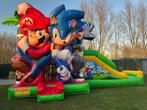 Maxi Mario springkasteel (8x4m) te huur, Ophalen, Zo goed als nieuw