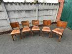 5 vintage stoelen - gratis, Huis en Inrichting, Stoelen, Ophalen, Gebruikt, Hout, Vijf, Zes of meer stoelen