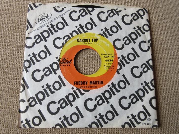 Freddy Martin — Carrot Top / It's Time For love, Cd's en Dvd's, Vinyl Singles, Gebruikt, Single, R&B en Soul, 7 inch, Ophalen of Verzenden
