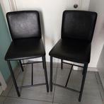 chaises de bar, Maison & Meubles, Tabourets de bar, 2 tabourets, Comme neuf, Enlèvement, Cuir